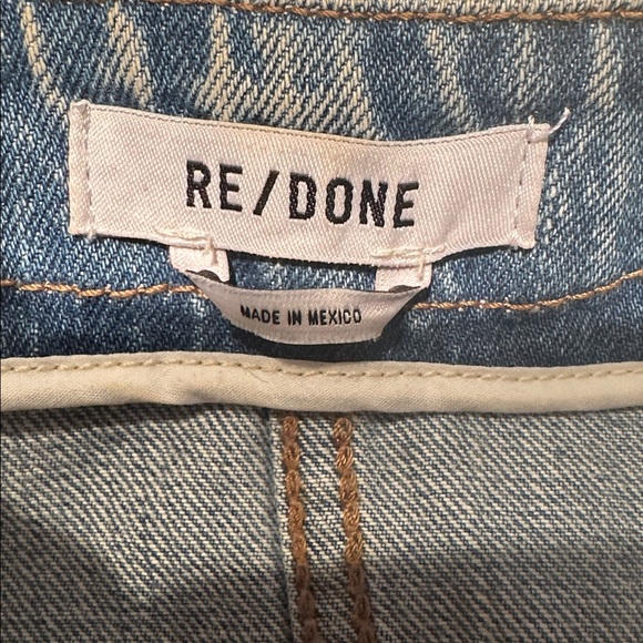 Re/Done Blue Denim Vest with Button Accents - Picture 5 of 6
